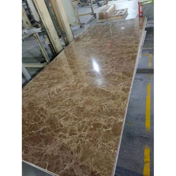 กระดานพีวีซีตกแต่งหินอ่อนเคลือบเงาสูงยูวีบอร์ด