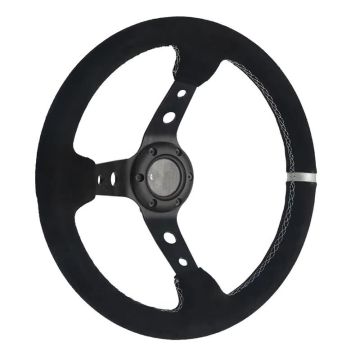 Grosir 330mm Billet Volante 3 Spoke Racing Racing Suede Steering Wheel untuk Chevrolet Cruze