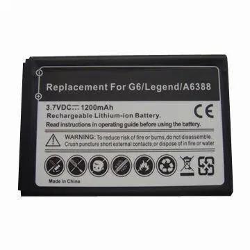 Mobile Phone Battery, Suitable for HTC G6 with 1,700mAh High-capacity