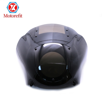 Motorcycle ABS Fourth Headlight Fairing with Windshield for Harley Sportster XL 1200/883 & Dyna FXR (1986-2017)