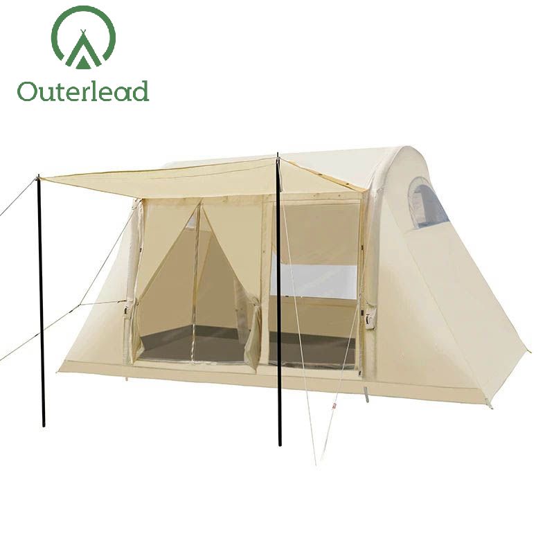 Tienda inflable para acampar para acampar al aire libre.