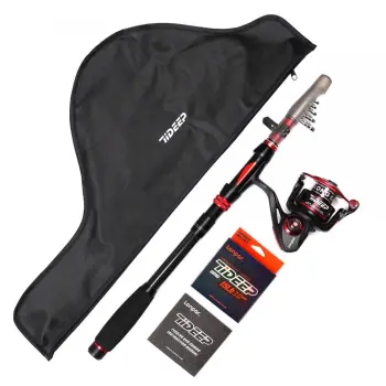 TIDEEP TELESCOPIC ROD WITH SPINNING REEL COMBO