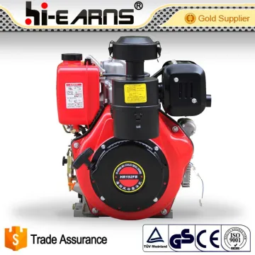 13HP single cylinder air-cooled Keyway shaft diesel engine HR192FB