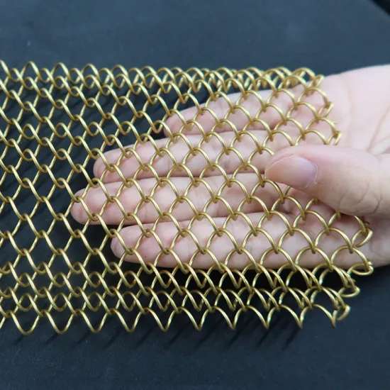 Aluminum Metal Cascade Coil Drapery Woven Mesh Curtain