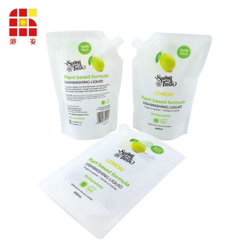 Liquid Lotion Wash Verpackung Bedruckter Auslauf Stand Up Pouch