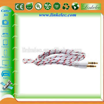 1M Car Aux nylon braided Audio Cable