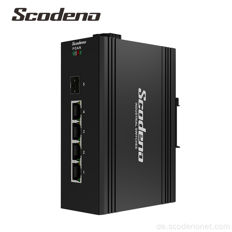 DIN-Schiene RJ45 5 Ports Industrial Ethernet Switches