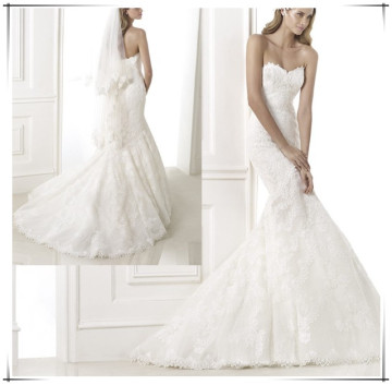 2015 Spets Brudklanning Fashionable Sweetheart Mermaid Wedding Dresses with Lace Jacket