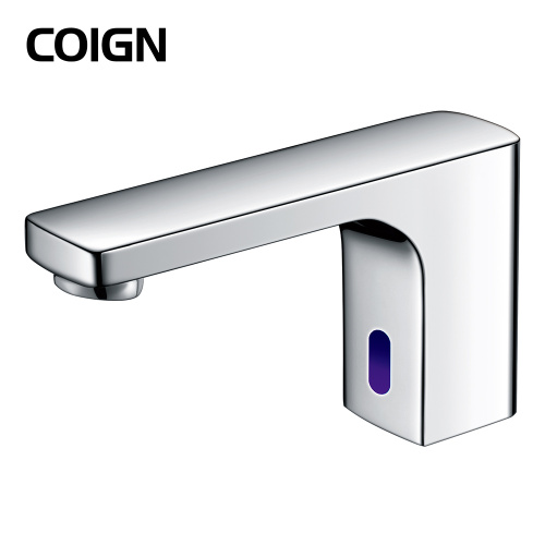 Induction type minimalist hot and cold basin faucet