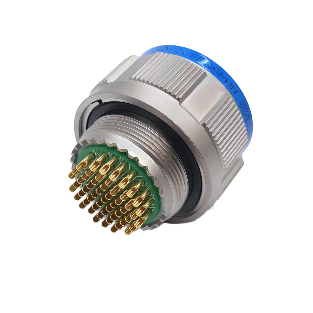 Detailed side view showing connector and cable interface