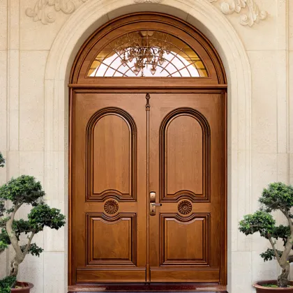 Villa Entrance Wood Swing Entry Door