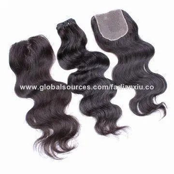 100% Human Hair Top Closure, No Shedding and Tangling, OEM/ODM Orders Welcomed