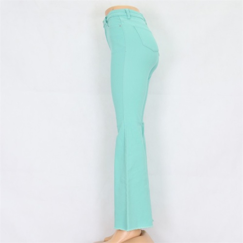 Mint Green Flared Jeans Wholesale