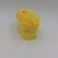 yellow household plastic storage box