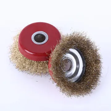 High Quality Yellow Grinding Polishing Cleaning Wire Brush De-rusting Abrasive Brush
