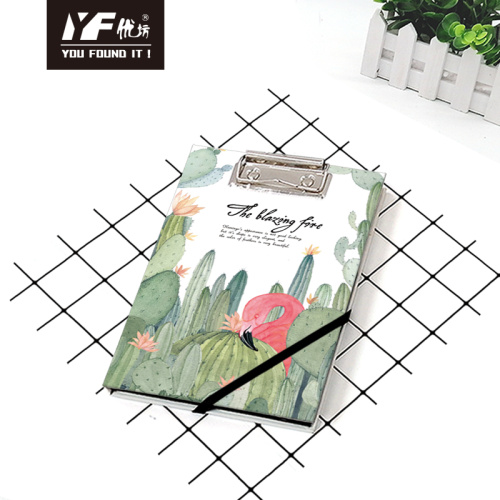 Coil Bound Books Custom cactus&flamingo style cute A5 clipboard with notebook Supplier