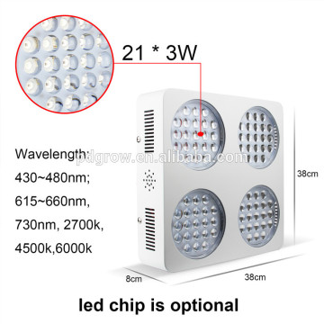 84 * 3W 450W 252W 전체 스펙트럼 LED 성장 키트 Led 성장 및 개화 단계 조명 성장
