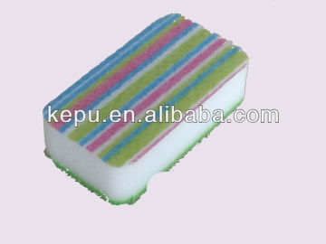 cleaning sponge with printing scouring pad (KP-020)