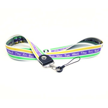 Lanyard lencana bermerek berkualitas tinggi dengan pola logo