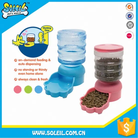 New Pattern PP & PE Plastic Pet Bottle Dispenser For Water And Food
