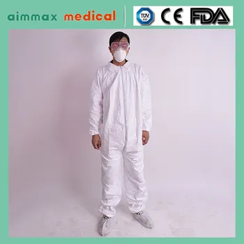 FDA Disposable non woven orange work coverall for USA markets