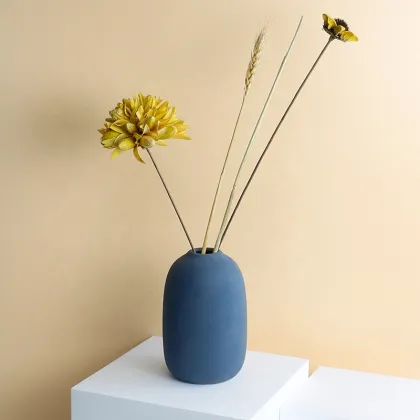 Nordic Modern Blue Ceramic Bud Vase - Home & Outdoor Decor