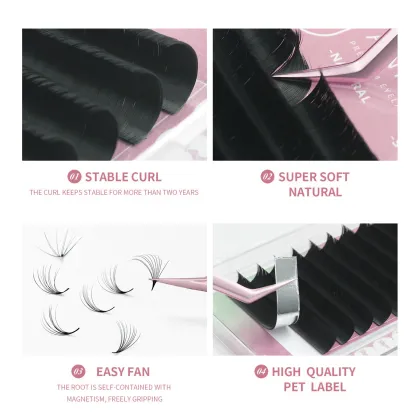 Fast Fanning Easy Fan Lash Extensions - Private Label Cashmere Mink Volume Eyelashes