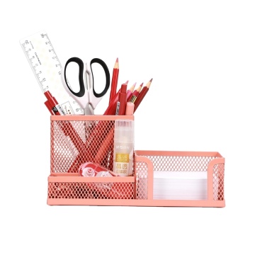 High Quality Deli 6011 Mesh Desk Organizer - Metal Office Storage Box with Compartment