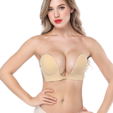 Seamless Adhesive Strapless Bra - Low Back, Push-Up, Invisible