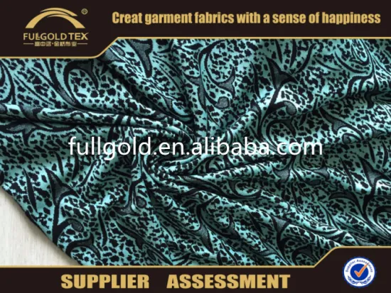 Polyester Rayon TR Plain Dyed Woven Jacquard Fabric For Green Sweaters