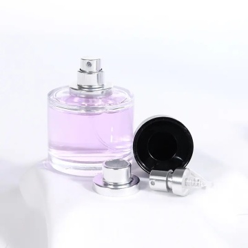 50 ml rund leere klare kosmetische Glasfutterflasche