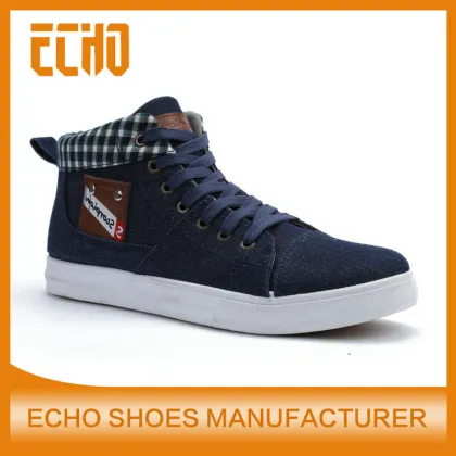 design high top jeans canvas shoes casual men