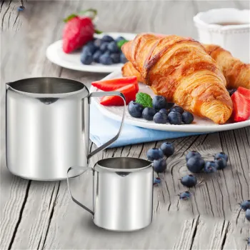 4YANG European Style Flower Milk Cup Multi-standard Stainless Steel Coffee Machine Sumas Milk Cup Milk Tank Milk Pot Coffe Tools