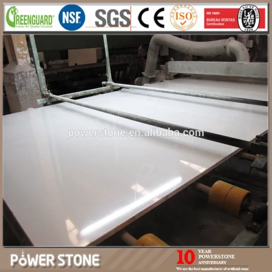 Glacier White Quartz Stone from Polished Machine