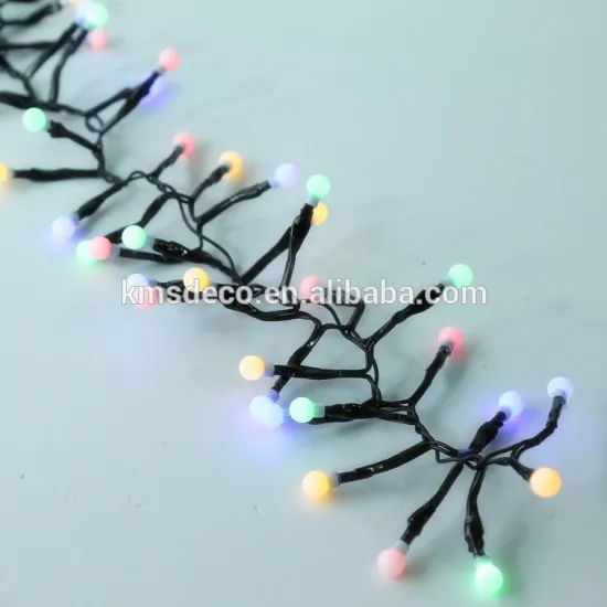 1152L LED cluster lights with mini ball ornaments for Christmas tree deco