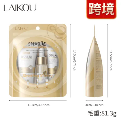 3-Piece Snail Revitalization Skin Care Set with Vitamin C - Whitening, Lightening, Anti-Wrinkle