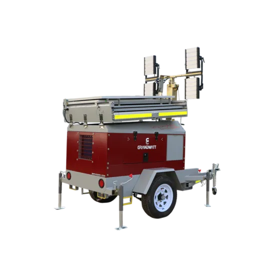 LED lights and solar generator set light tower