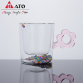 200ml Double Wall Drink Cup with flower handle