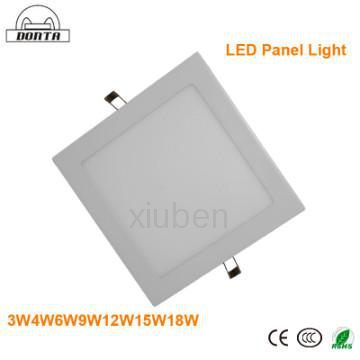 High quality led recessed panel light 6w/9w/12w/15w/18w with CE
