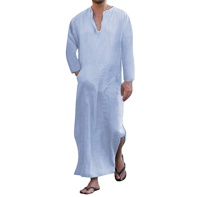 Men's V-neck Short Sleeve Robe