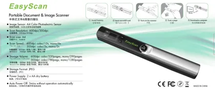 Mini Portable Scanner,digital Scanner,mini Scanner-600dpi / 300dpi,a4 (216mm)