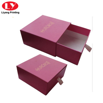 Red cardboard slide drawer jewelry packaging box
