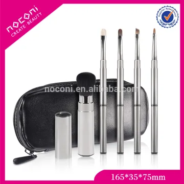 synthetic hair 5pcs personalized makeup brush set wholesale