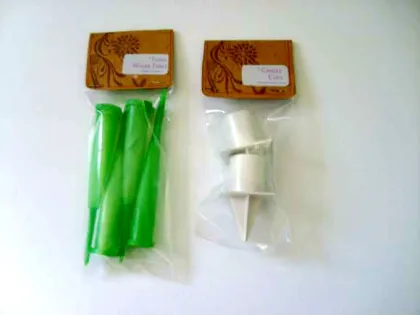 Plastic cemetery vases Metal cone vases water tube