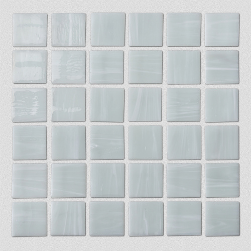 Square Shape Mosaic Glass Large White Wall Tile