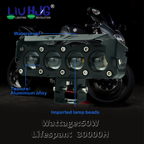 LED 4-lens Motorcycle Fog Lights
