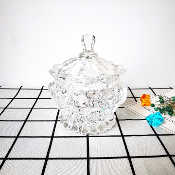 Luxury Design Elegant Small Glass Jars for Candles, Storage, and Candy Bowls