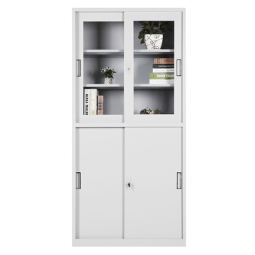 Hot Sale Adjustable Metal Sliding Door Office Filing Cabinet with Glass Door for Office