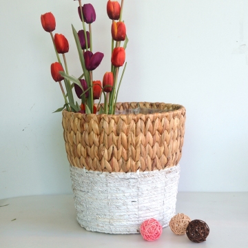 grass handicraft collecting basket