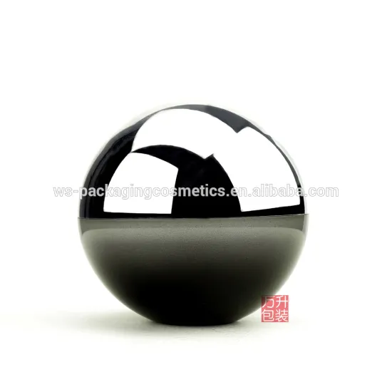 Black Acrylic Skin Care Sphere Plastic Container